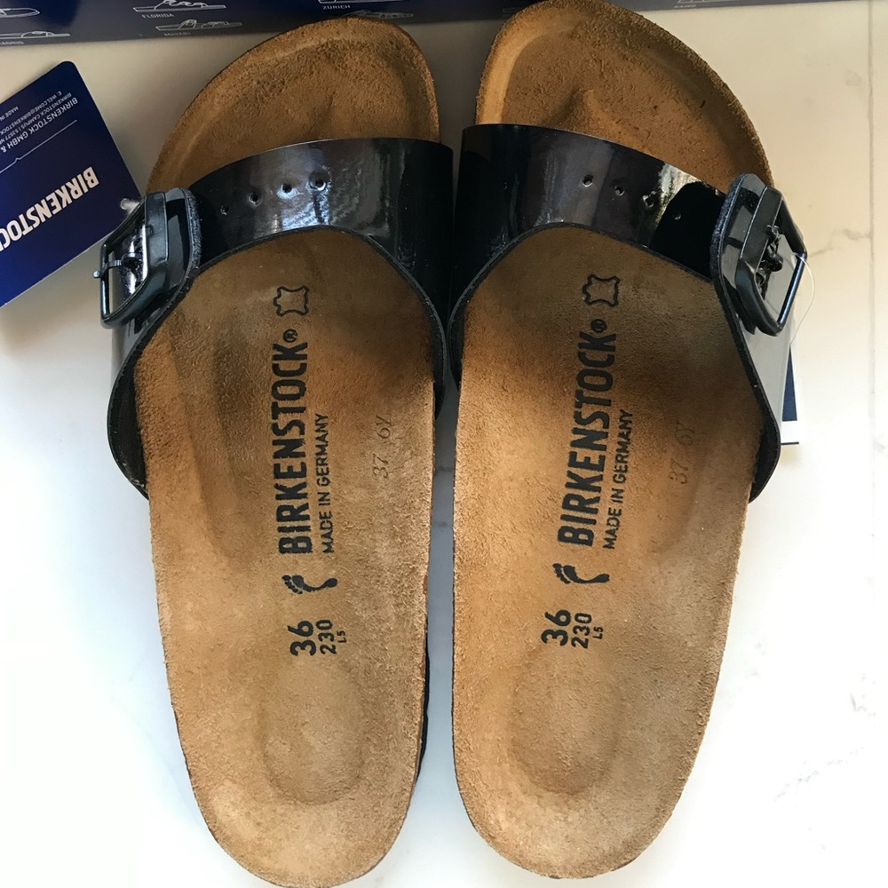 Birkenstock black patent